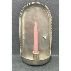 Etain French Pewter Sconce Wall Candle Holder Rare Vintage 11 Inch